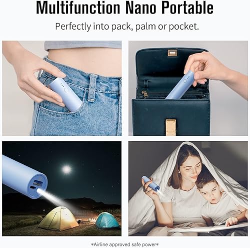 Miniatura 4 de Cargador portátil S03, batería externa de banco de energía pequeña, 5000 mAh, tamaño de bolsillo, estilo jugo, salida USB-C para iPhone 1514131211,