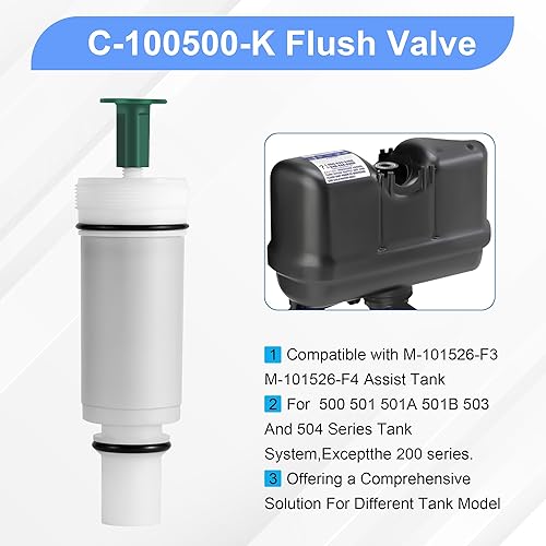 Miniatura 6 de Conjunto de cartucho de válvula de descarga C-100500-K, para sistema de tanque serie 500, 501, 501A, 501B, 503, 504, compatible con tanque de