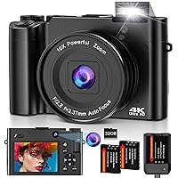 Fotocamera Digitale 4K 64MP con Doppia Camera, Autofocus e Zoom Digitale 16X