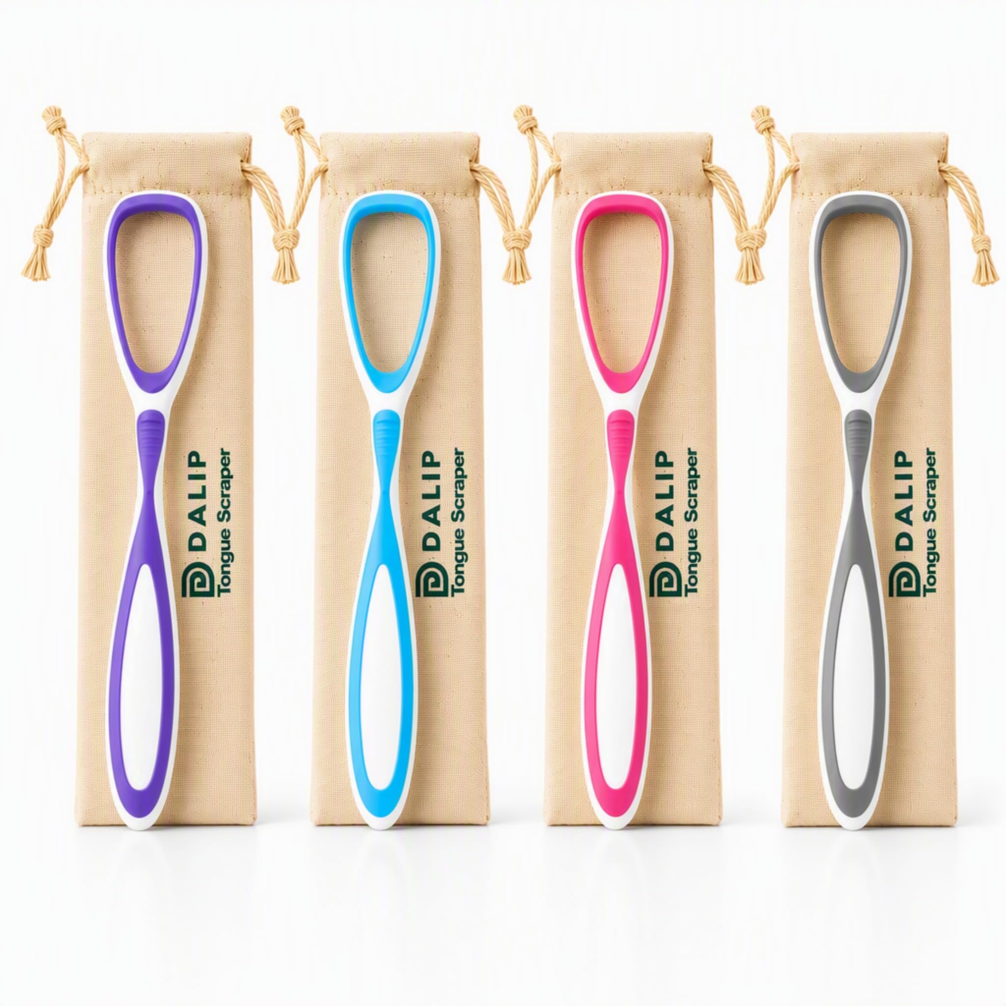 Plastic Tongue Scraper, BPA Free Tongue Cleaner for Adults & Kids, Oral Care Tongue Scrapers, Travel Essentials for Daily Self Care Pack of 4 with 4 Travel Pouches (Colors May Vary)-picture-17