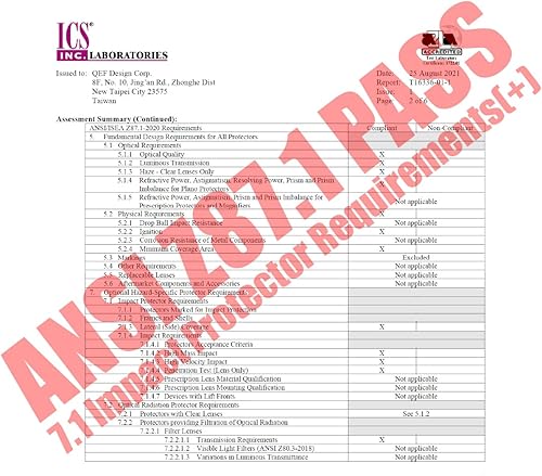 Miniatura 4 de HTS HUNTERSKY Gafas de tiro tácticas balísticas ANSI Z87+UV400 gafas protectoras