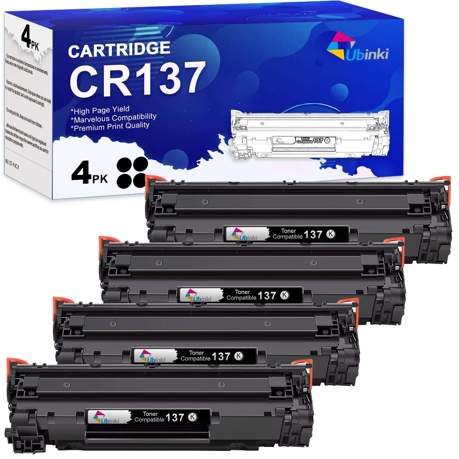 Ubinki Compatible 137 Toner Cartridge to MF232w MF244dw MF229dw Toner Replacement for Canon 137 CRG137 Toner to ImageCLASS MF242dw MF216n MF217w MF247dw MF249dw MF227dw MF236n LBP151dw D570 Printer