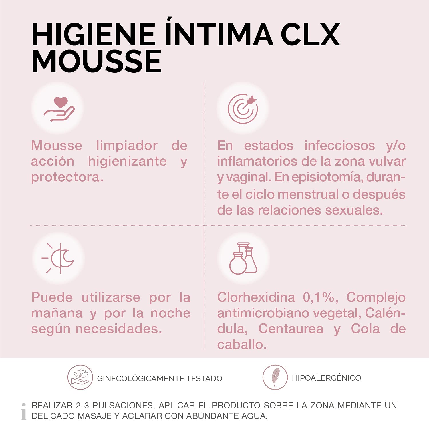 HIGIENE ÍNTIMA CLX mousse 165 ml