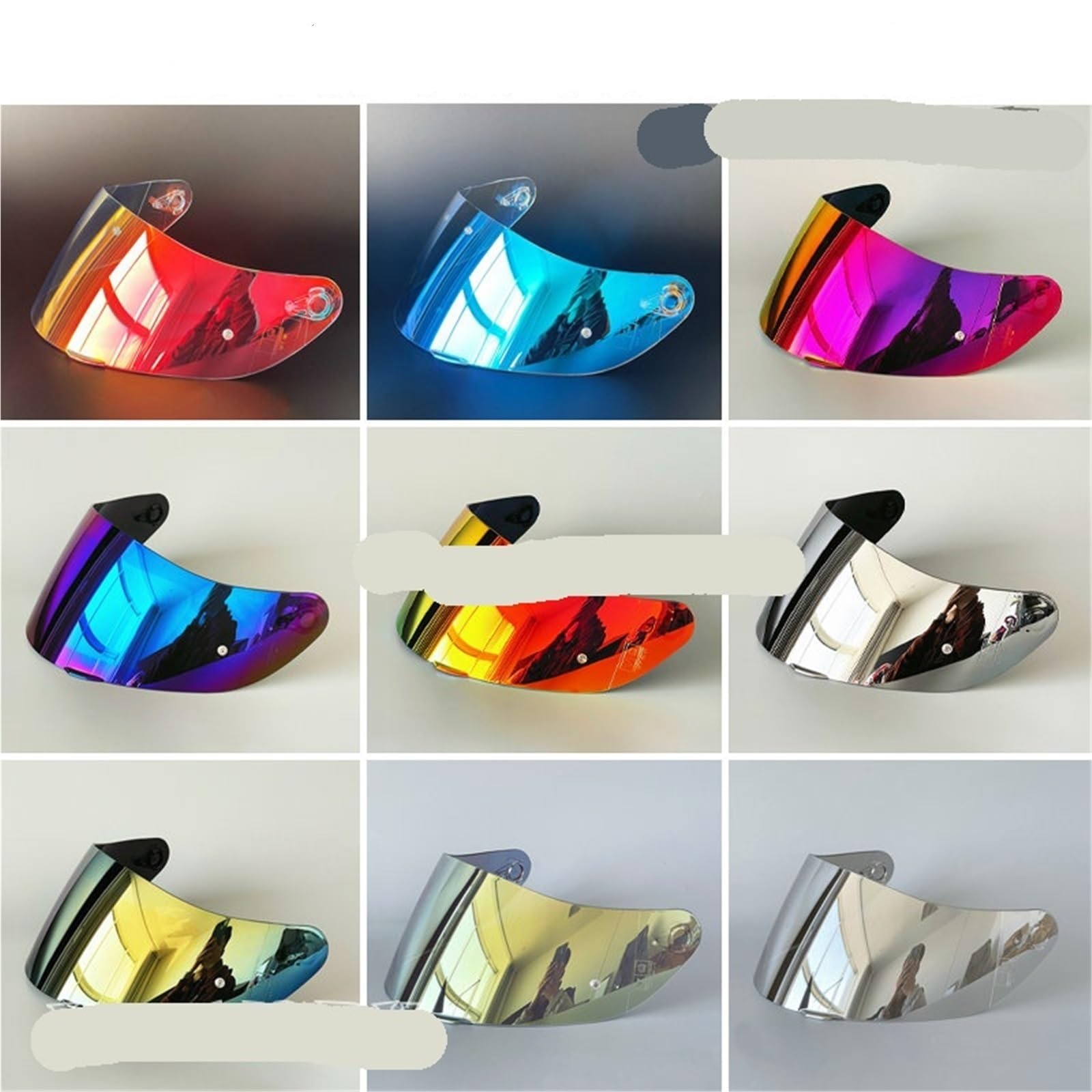 Visera para casco de moto Visera de casco motocicleta Decoloración lentes visión nocturna(Color 11)