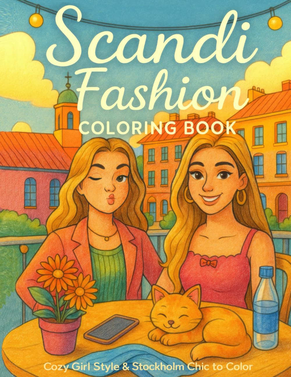 Scandi Fashion Coloring Book Cozy Girl Style & Stockholm Chic to Color: Minimalist Scandinavian Aesthetic Outfits, Self-Care Scenes & Fashion Illustrations for Teens and Young Women