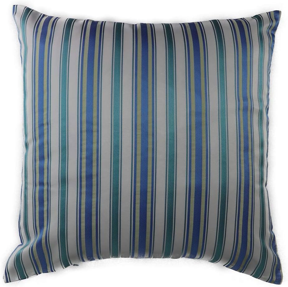 HOPEG Martina Cushion Cover Decorative Cushion Cover Stripes Gift Idea 50 x 50 cm White/Turquoise