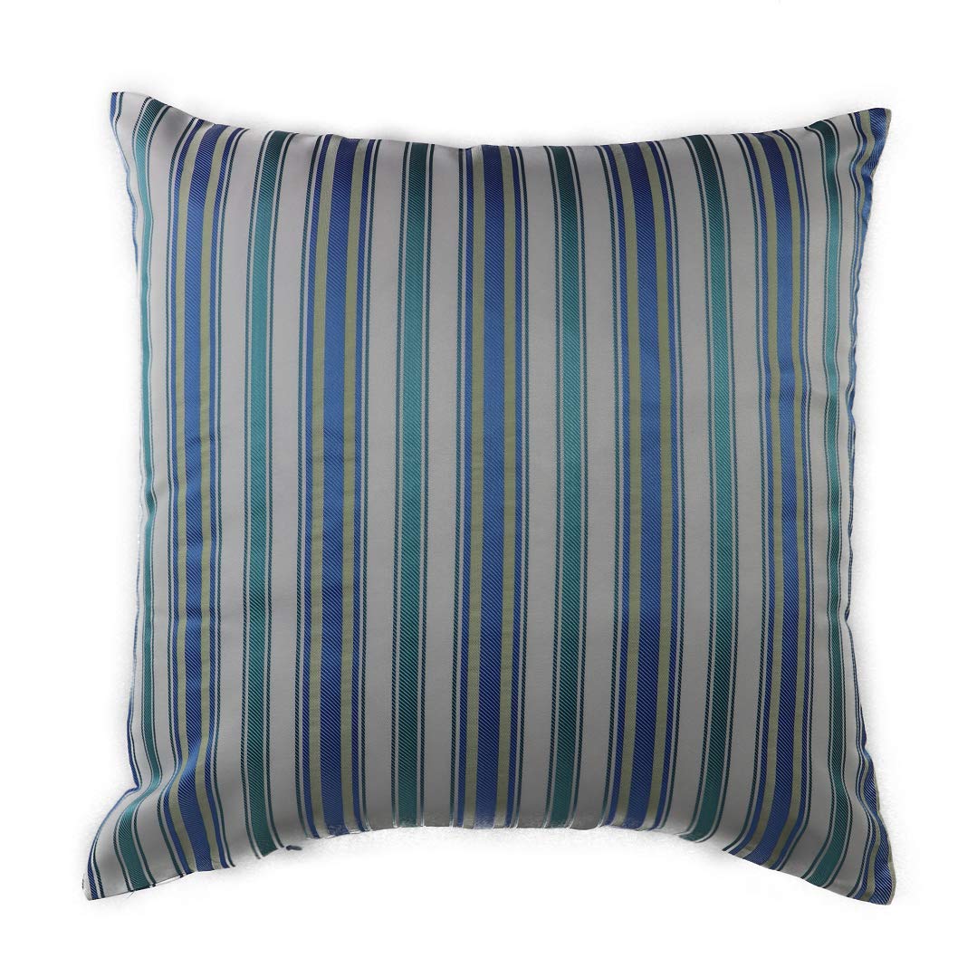 HOPEG Martina Cushion Cover Decorative Cushion Cover Stripes Gift Idea 50 x 50 cm White/Turquoise