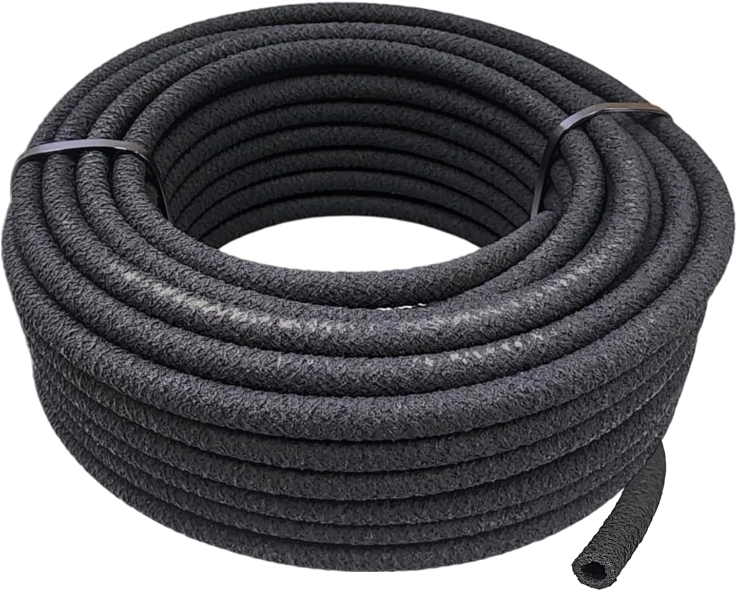 (50 Foot) 1/4 in. Dripline Soaker Hose, Black Rubber Drip Irrigation Tubing (Compatible with Raindrip, Rainbird, Orbit Tubing & Fittings) (50 Foot)