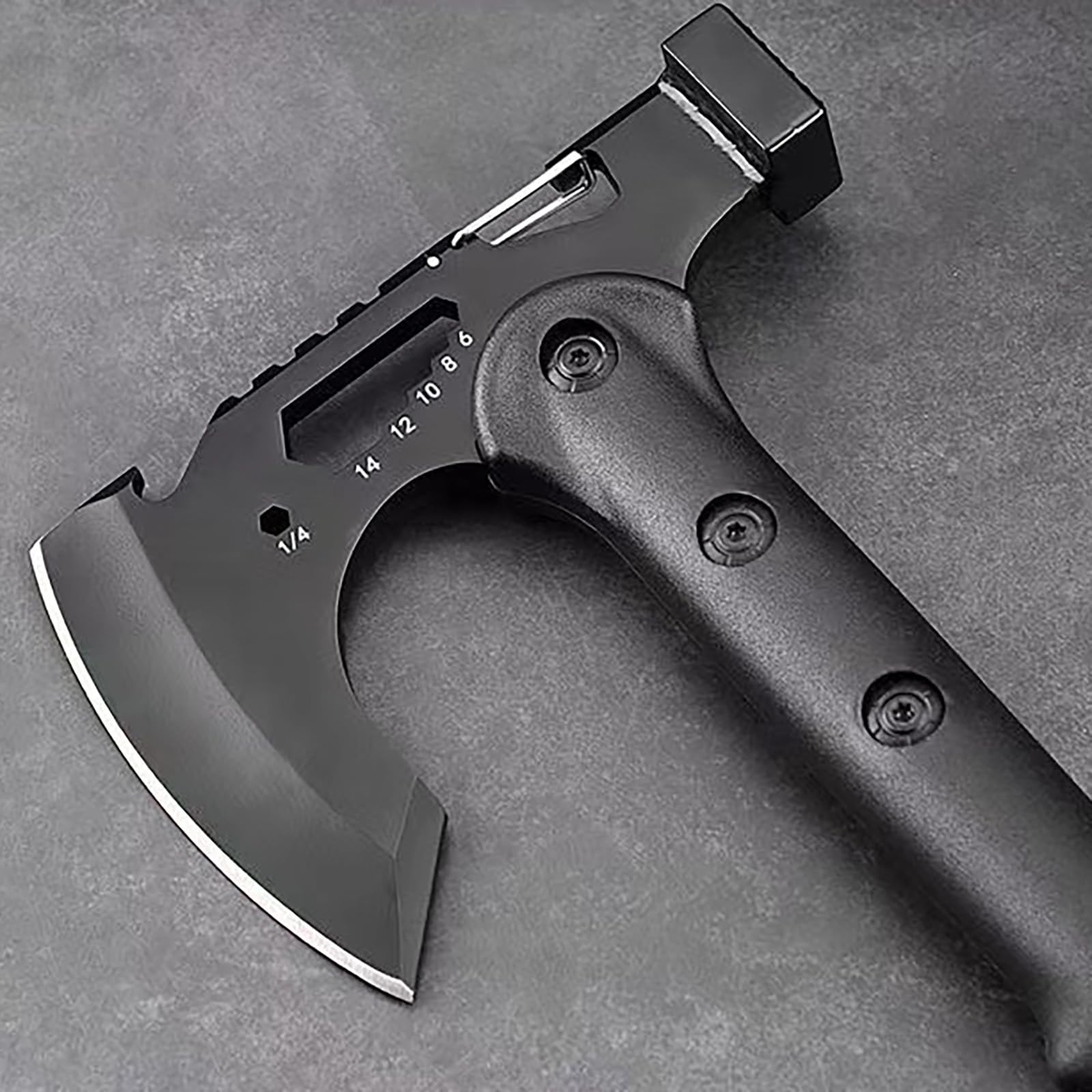 Camping Hammer Axe, Portable Survival Hatchet/Shovel Multi-Tool, Tactical Tomahawk with Hammer for Outdoor Hunting Hiking Camping