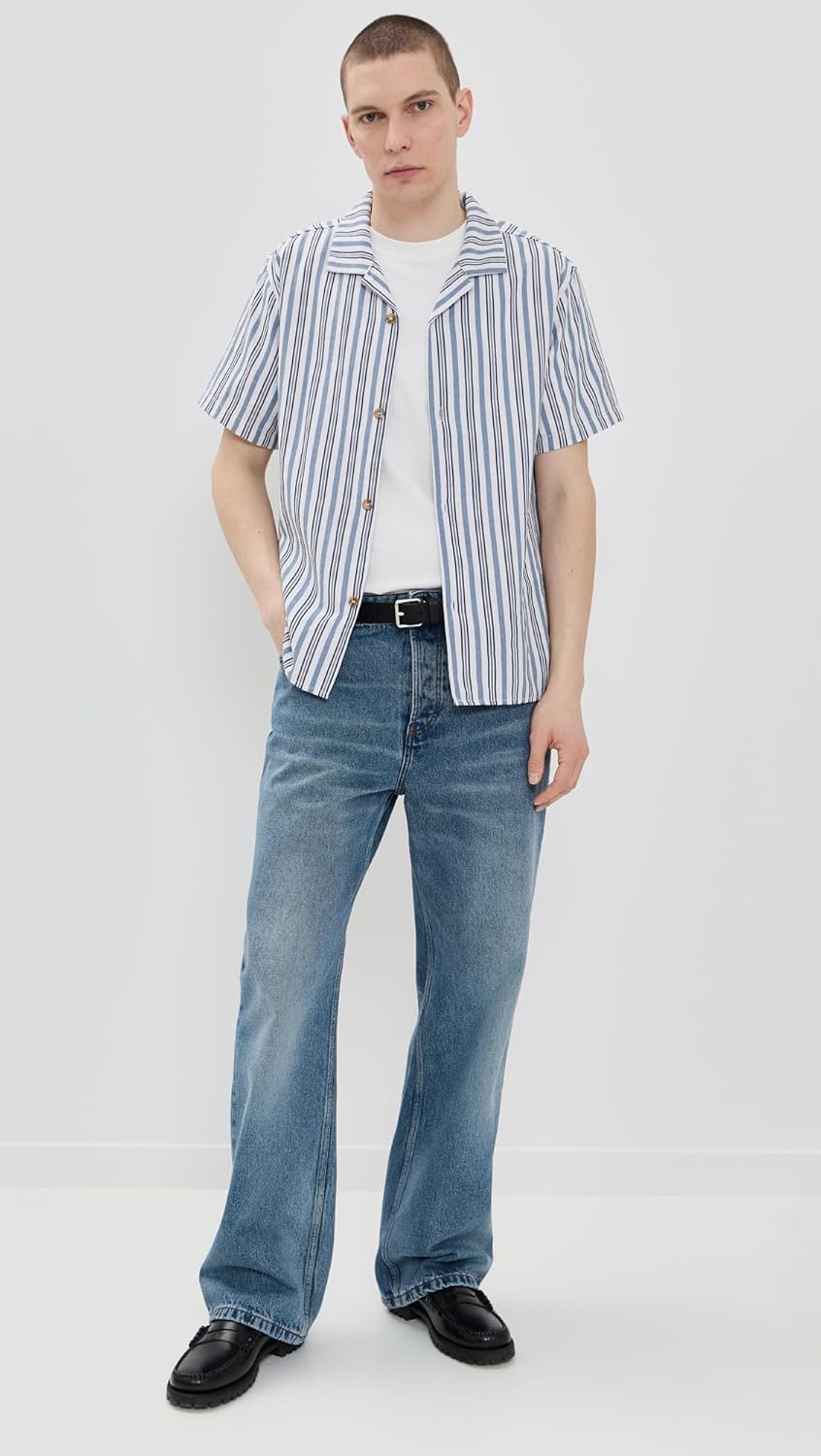 RHYTHM Men's Vacation Stripe Short Sleeve Shirt - Image 5