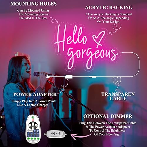 Miniatura 8 de Letreros de neón personalizados, letreros de neón personalizados para decoración de pared, letreros de neón personalizables para bodas, fiestas de