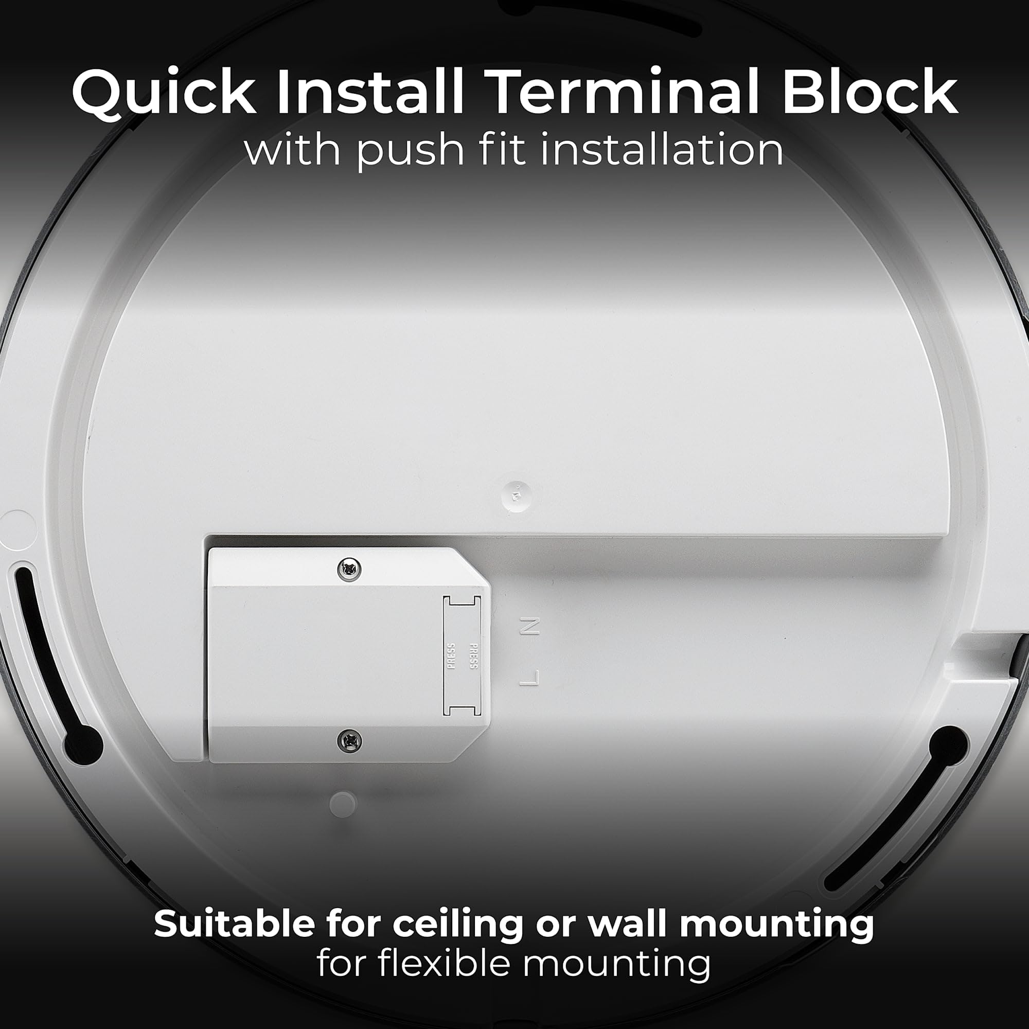 Plafoniera Rotonda LED A Soffitto/Parete Con Sensore PIR IP65 10W CCT Regolabile - LEDBRITE
