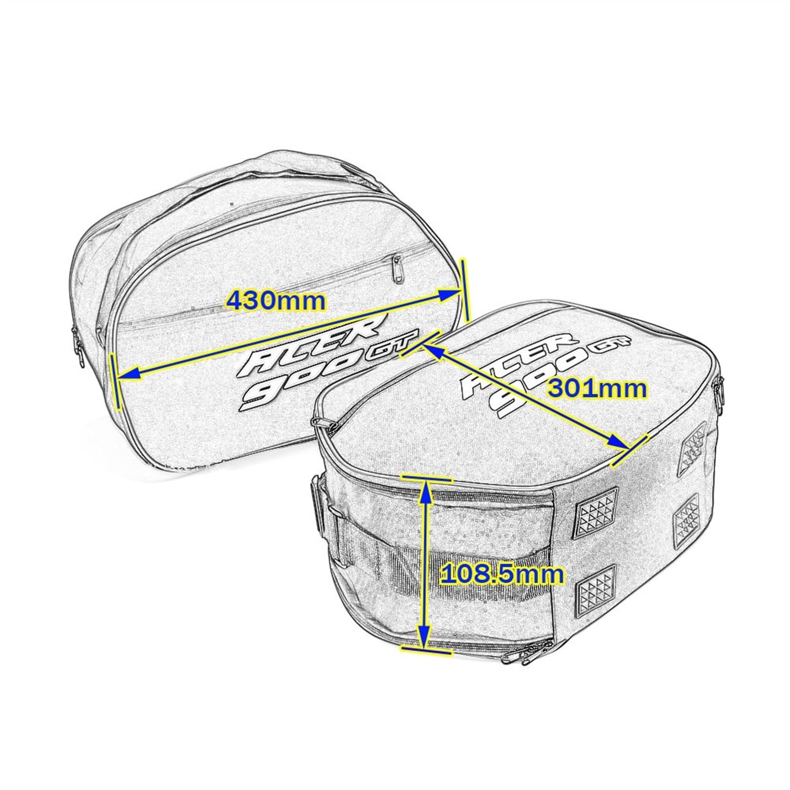 Accessori per borse Per YAMAHA TRACER 900 GT 2018 Borse Interne Per Borse Laterali Da Moto