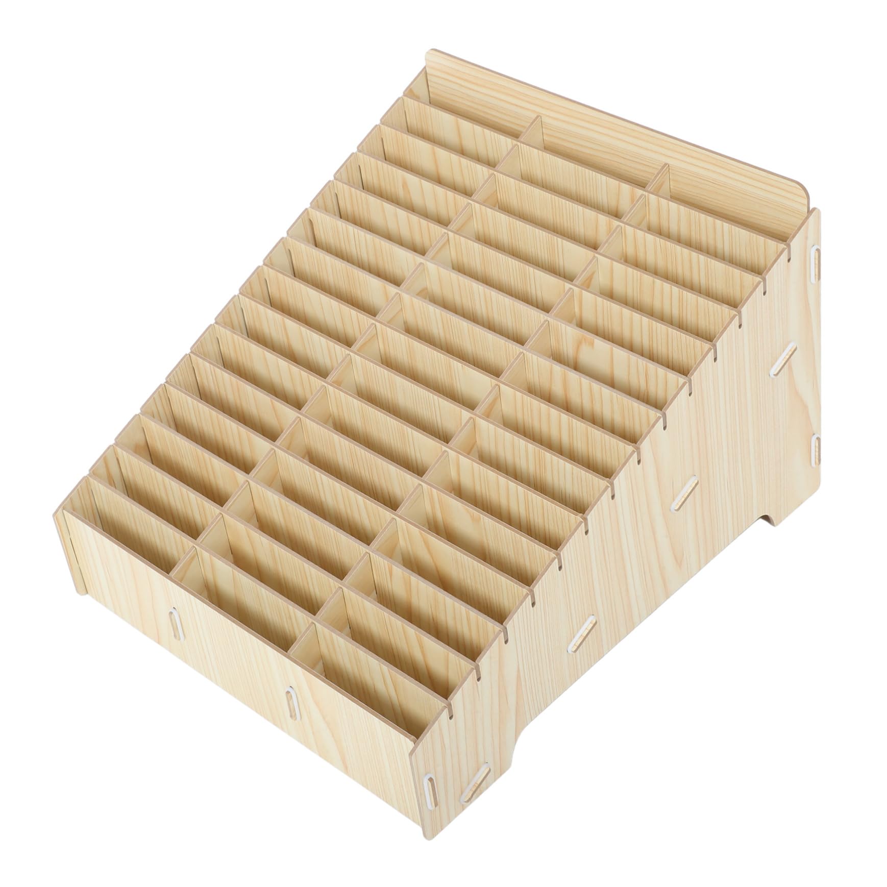 Scatola Organizer Facile Assemblaggio 45 Scomparti Multifunzione in Legno D'acero Decorazioni Scuola per Cellulare per Ufficio e Aula