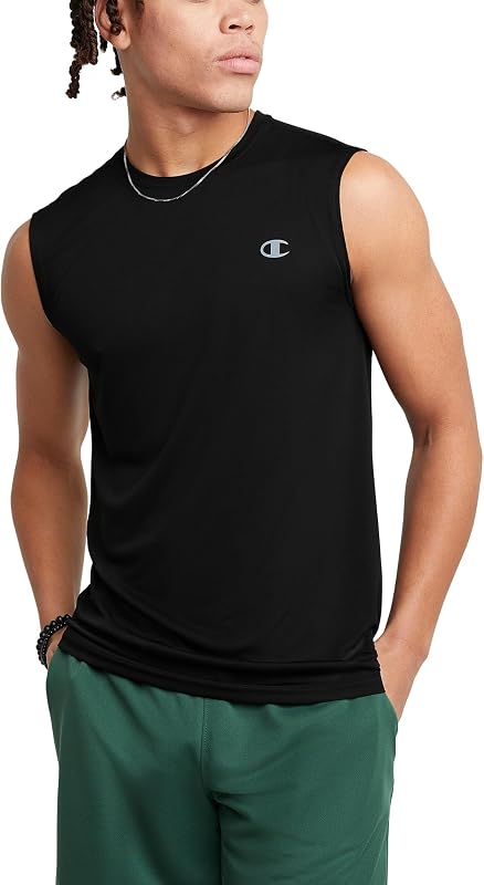 Champion Men's Sleeveless T-shirt, Sport Tank, Muscle T-shirt for Men (Reg. Or Big & Tall)