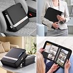 ENGPOW 3 Ring Binder,Fireproof 3 Inch D Ring Binder with Zipper,Holds 750 Sheets,Non-Stick,PVC-Free,Compatible with Clear Sheet Protectors,Portable School Office Home Safe Storage for Paper,Black