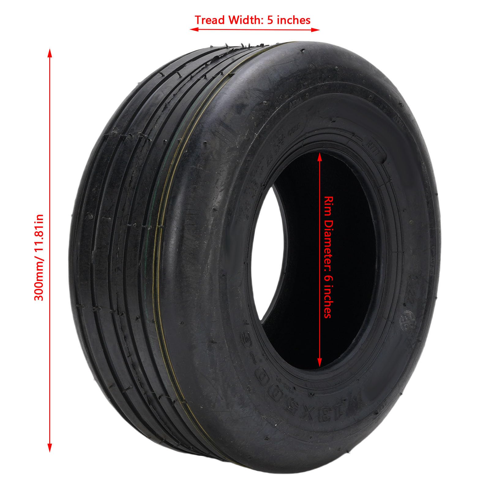 Neumáticos sin cámara para cortacésped Neumático sin cámara 13x5.00-6 de Caucho 4PR para cortacésped Tractores de jardín vehículos de Transporte y carretillas