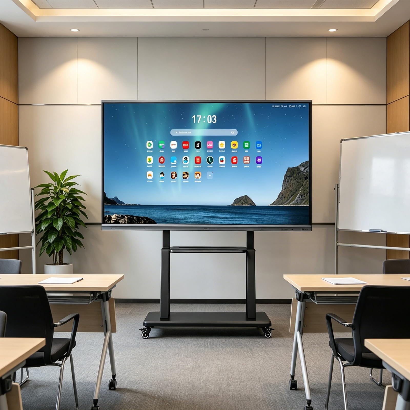 Pannello touch interattivo per didattica in aula vetro temperato antiriflesso resistente ai graffi agli urti e alle impronte digitali per Ufficio Classe Casa(1431 * 805mm/56.33 * 31.69in)