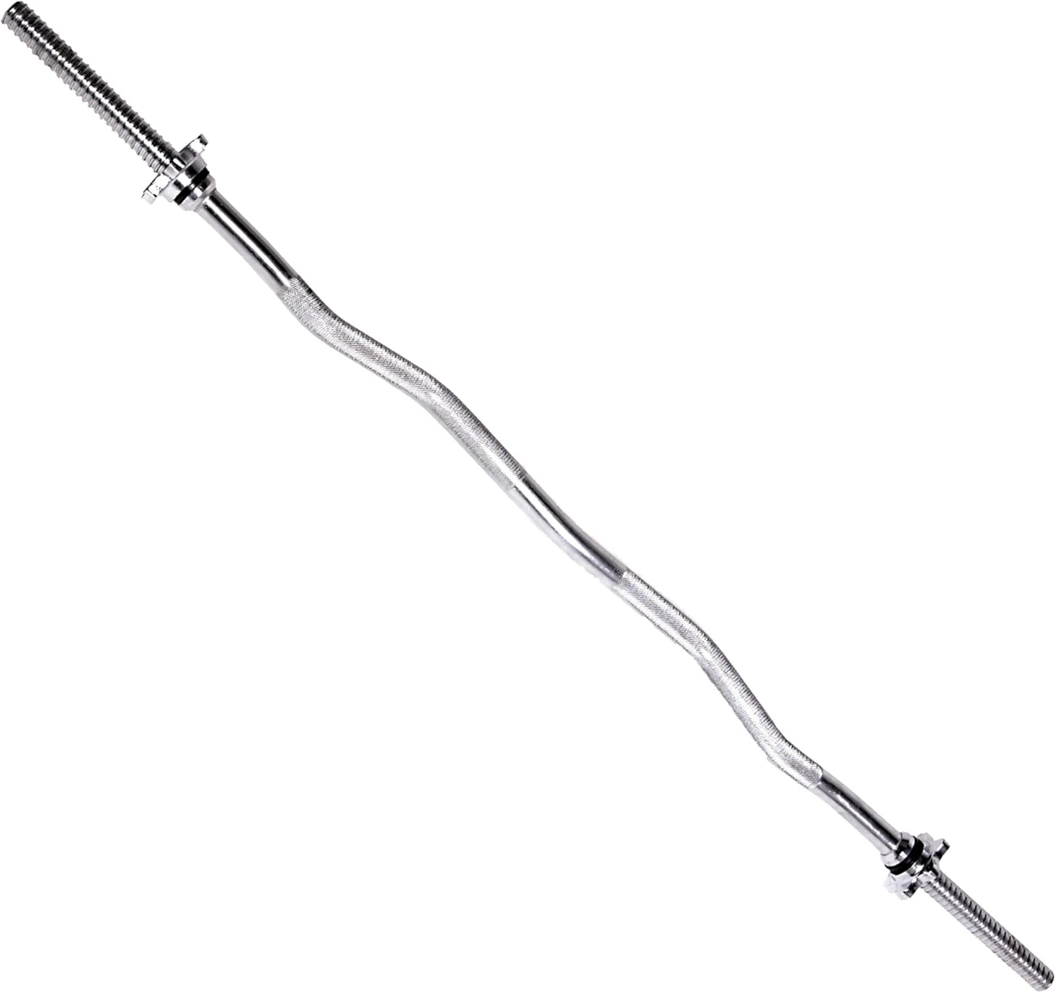 CAP Barbell 47-Inch Standard Threaded Solid Easy Curl Bar, Chrome : Sports & Outdoors