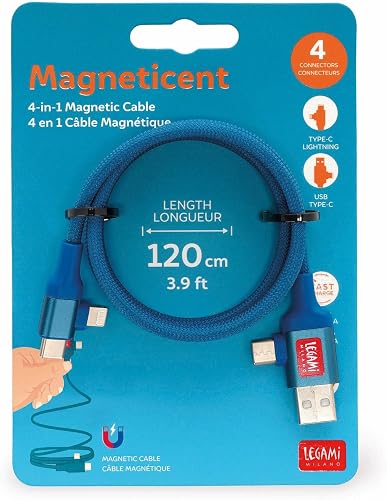 Legami 4-in-1 Petrol Magnetic Charging and Synchronisation Cable