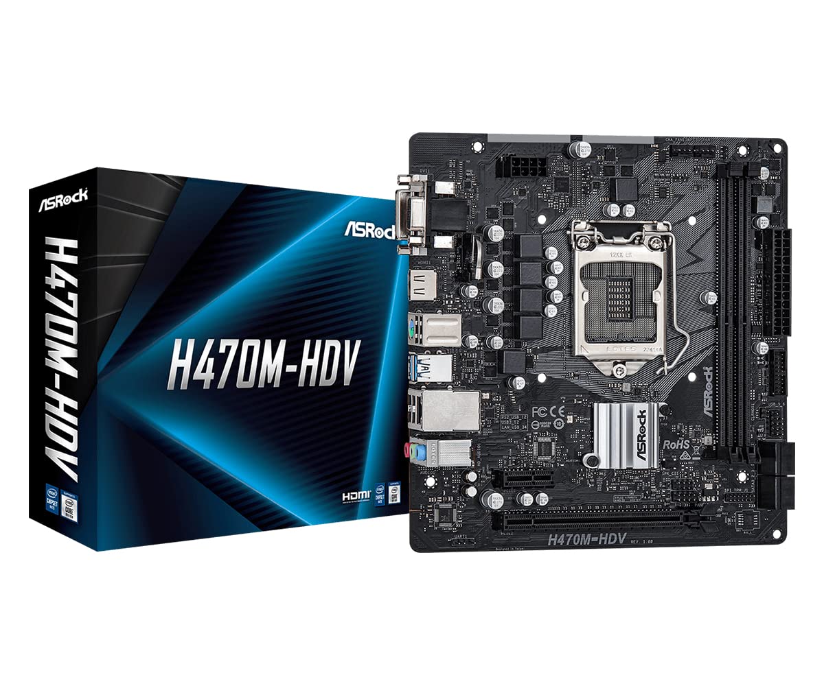 Amazon.com: ASRock H470M-HDV Intel Socket 1200 Micro ATX DDR4 VGA
