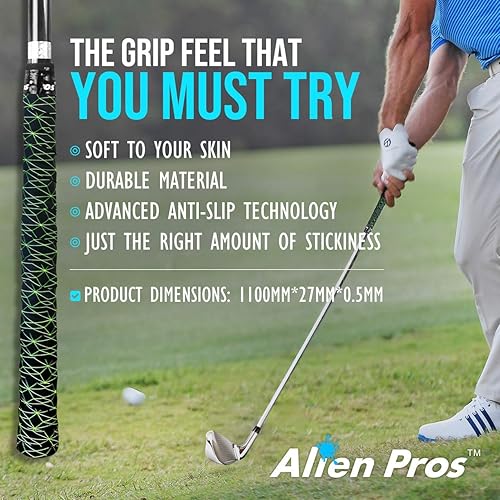 Miniatura 57 de ALIEN PROS - Cintas de agarre para palos de golf, solución innovadora para la empuñadura de los palos de golf, disfruta de una nueva sensación