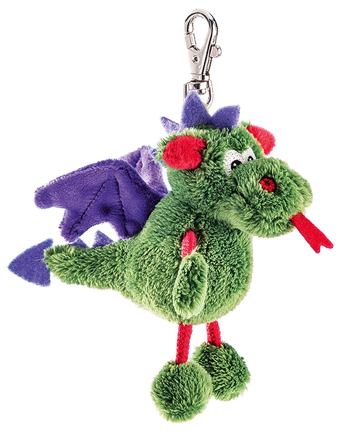 Porte-clés en peluche dragon vert - Schaffer Knuddel mich!