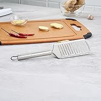 Vista 11 de Restaurantware Stainless Steel Fine Cheese Grater - German Standard Lemon Zester with Ergonomic Handle, Sharp Blades, Dishwasher Safe - Handheld