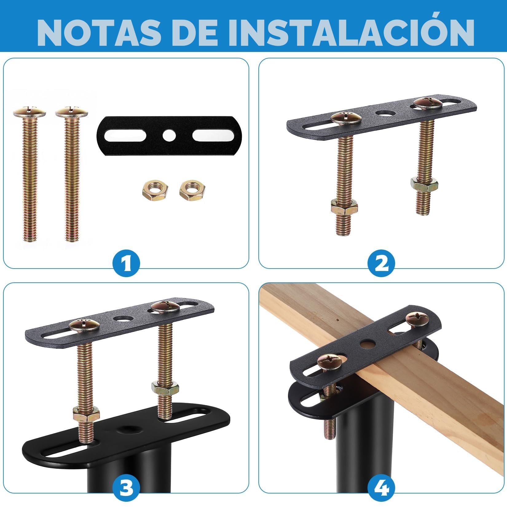4 Pcs Patas de Somier Regulables 18-32cm de Altura, Patas para Muebles Altura Regulable, Pata de Cama Ajustables de Metal, Soporte Pata para Camas Somieres Sofas Armarios Mesas