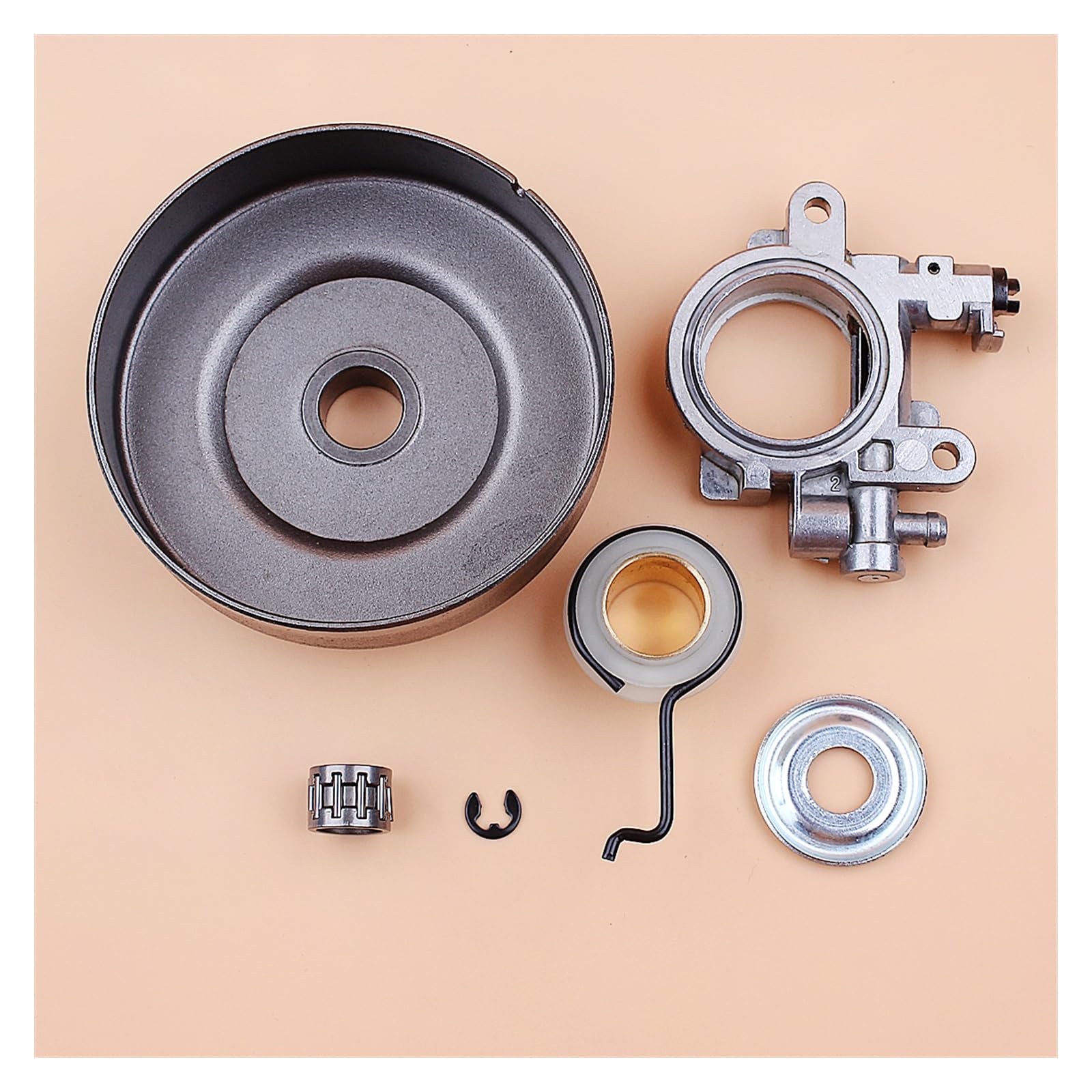 Kit de engranaje de tornillo sin fin de bomba de aceite de cojinete de tambor de embrague de 3/8 "7T for Stihl 029 039 MS290 MS310 MS390 MS311 MS391, piezas de motosierra, herramientas de jardín
