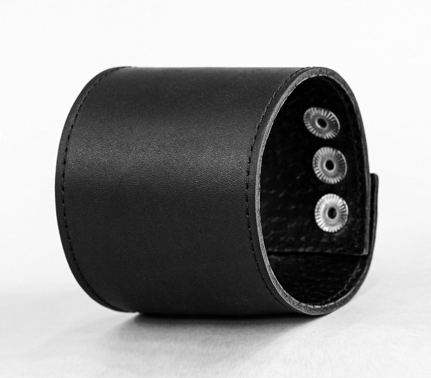 simple stitched Wide blank Leather cuff bracelet for mens or womens, Handmade UA 3603st