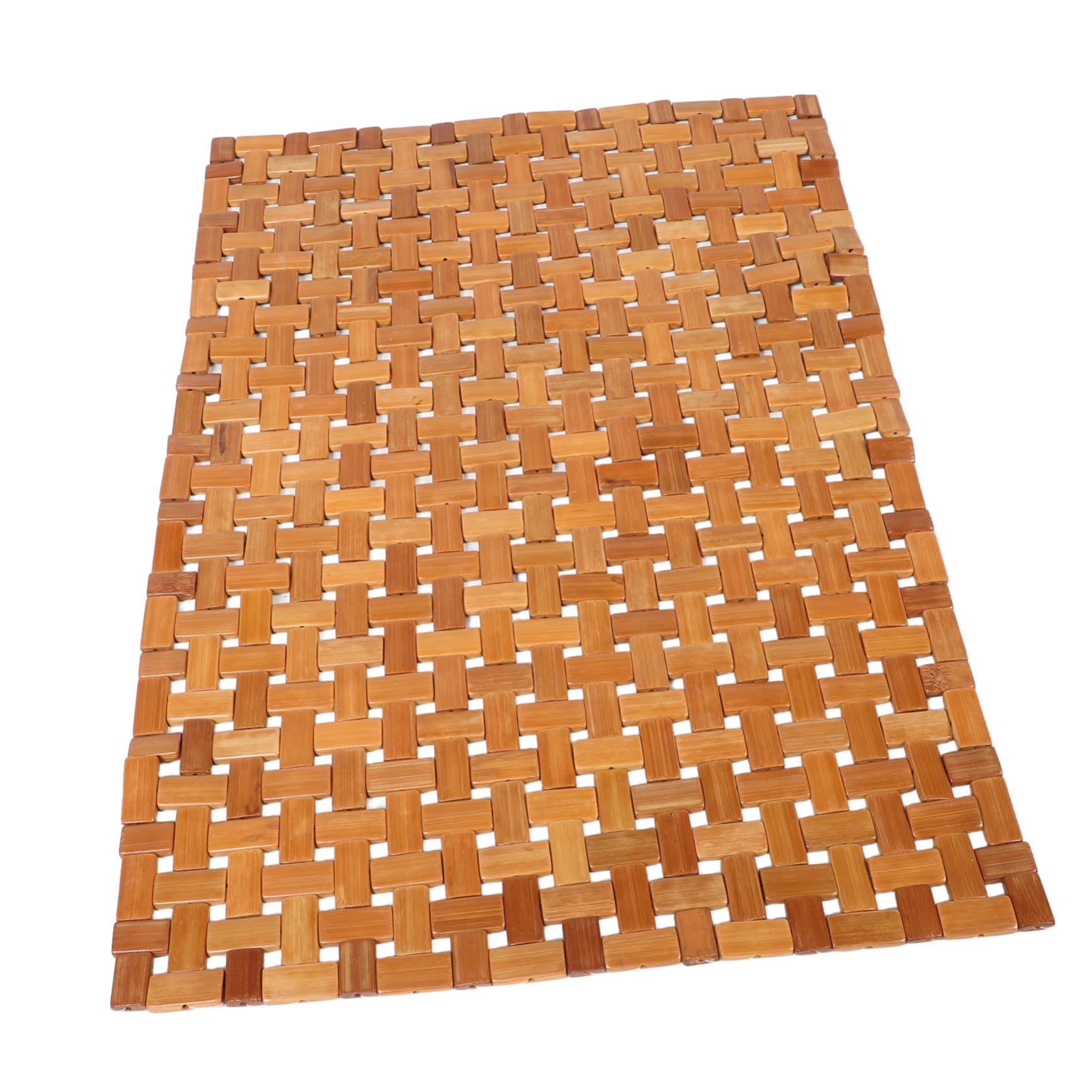Tapis de bain pliable bambou pour douche italienne et séances de sauna
