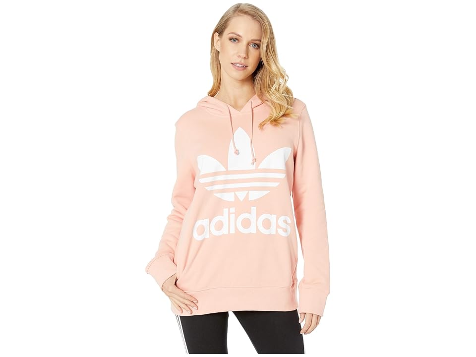 

adidas Originals Trefoil Hoodie (Dust Pink) Women's Long Sleeve Pullover, Neutral