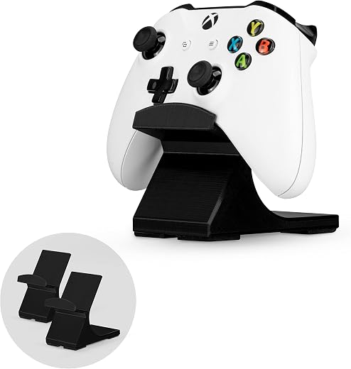 Brainwavz Game Controller Desktop Holder Stand (2 Pack) - Universal Design for Xbox ONE, PS5, PS4, PC, Steelseries, Steam...