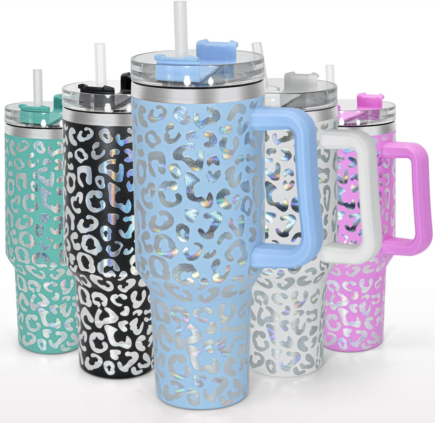 40oz Tumbler Mit Griff - Isolierter Edelstahl Becher Mit Strohhalm Set