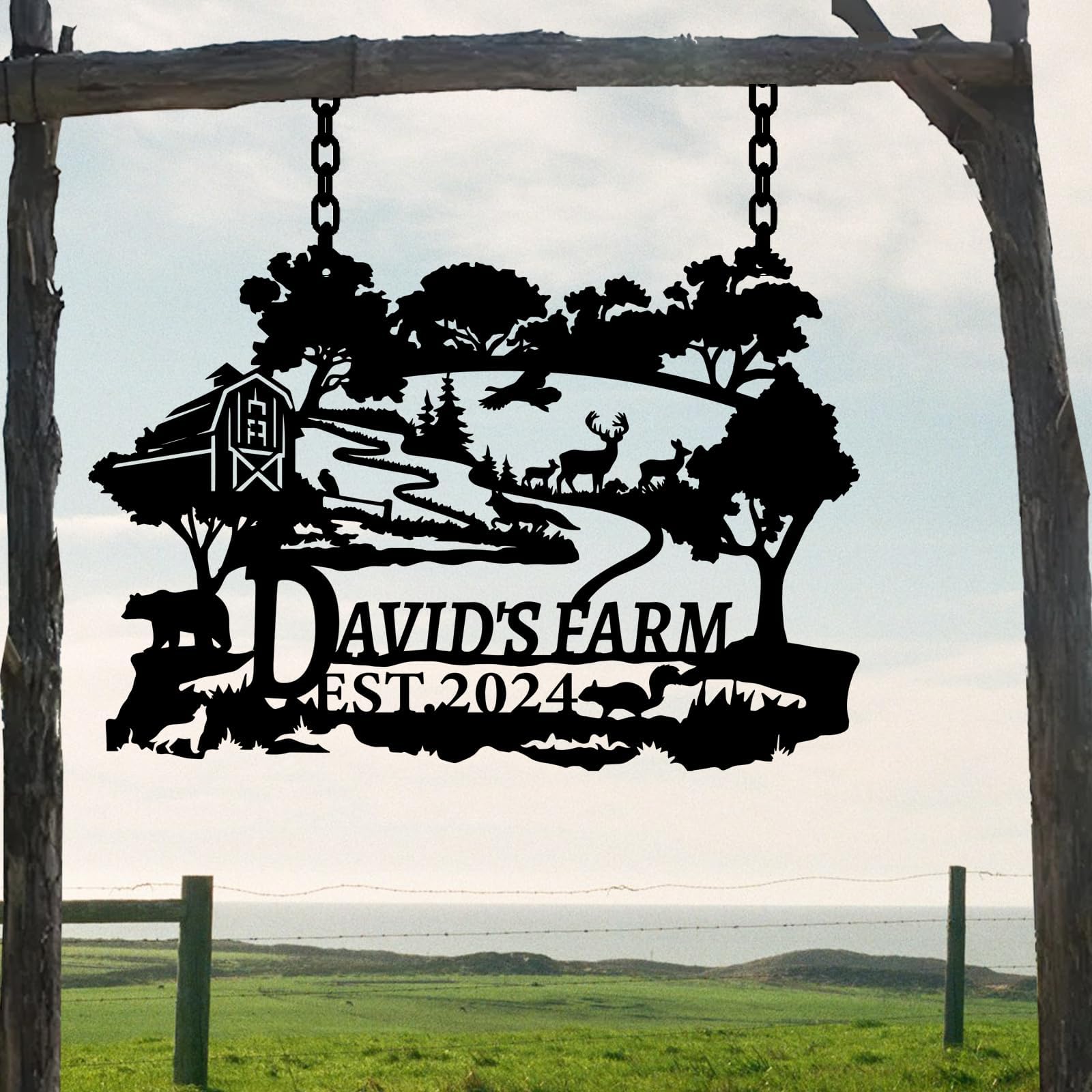 Antique Metal Farm Signs