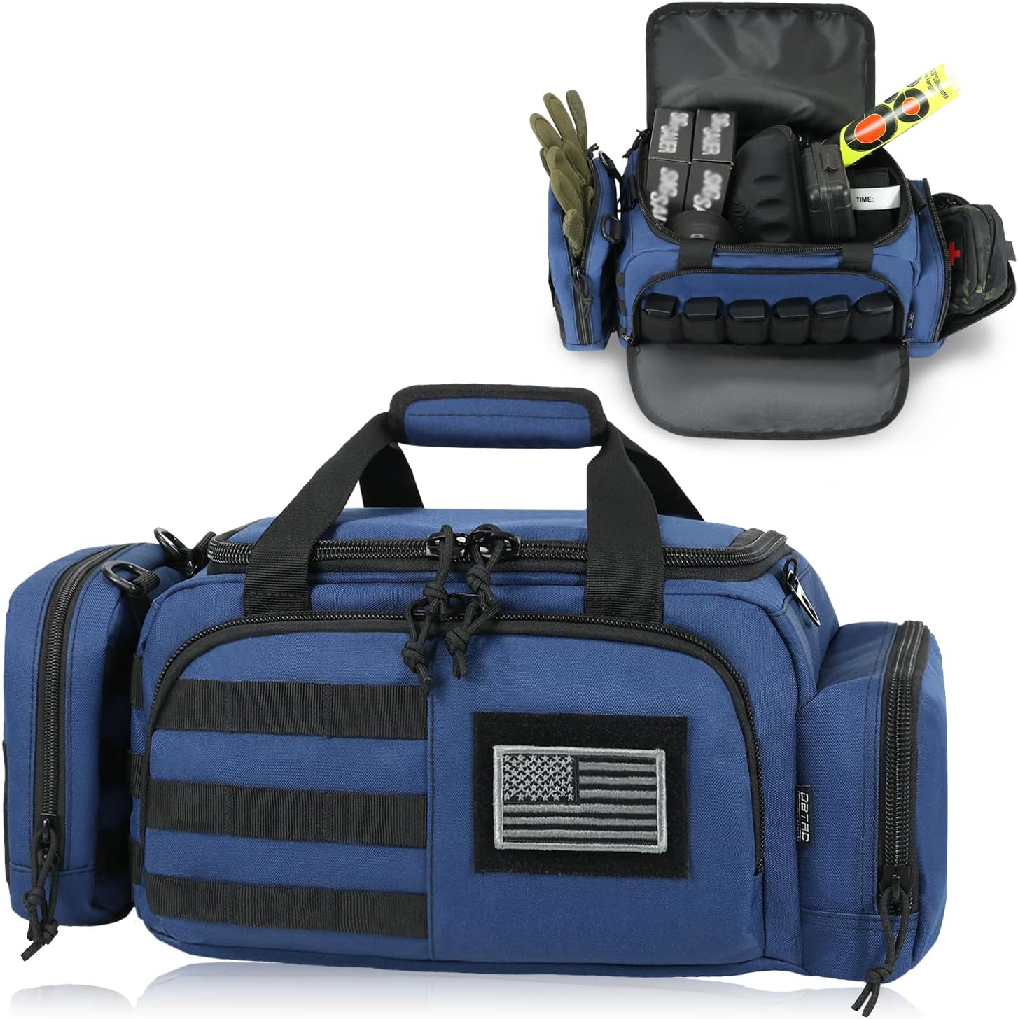 DBTAC Soft Pistol Cases Deluxe Small Specialist for 2+ Pistol | Compact Tactical Range Bag w/Molle Pouch, Padded Shoulder Strap Included