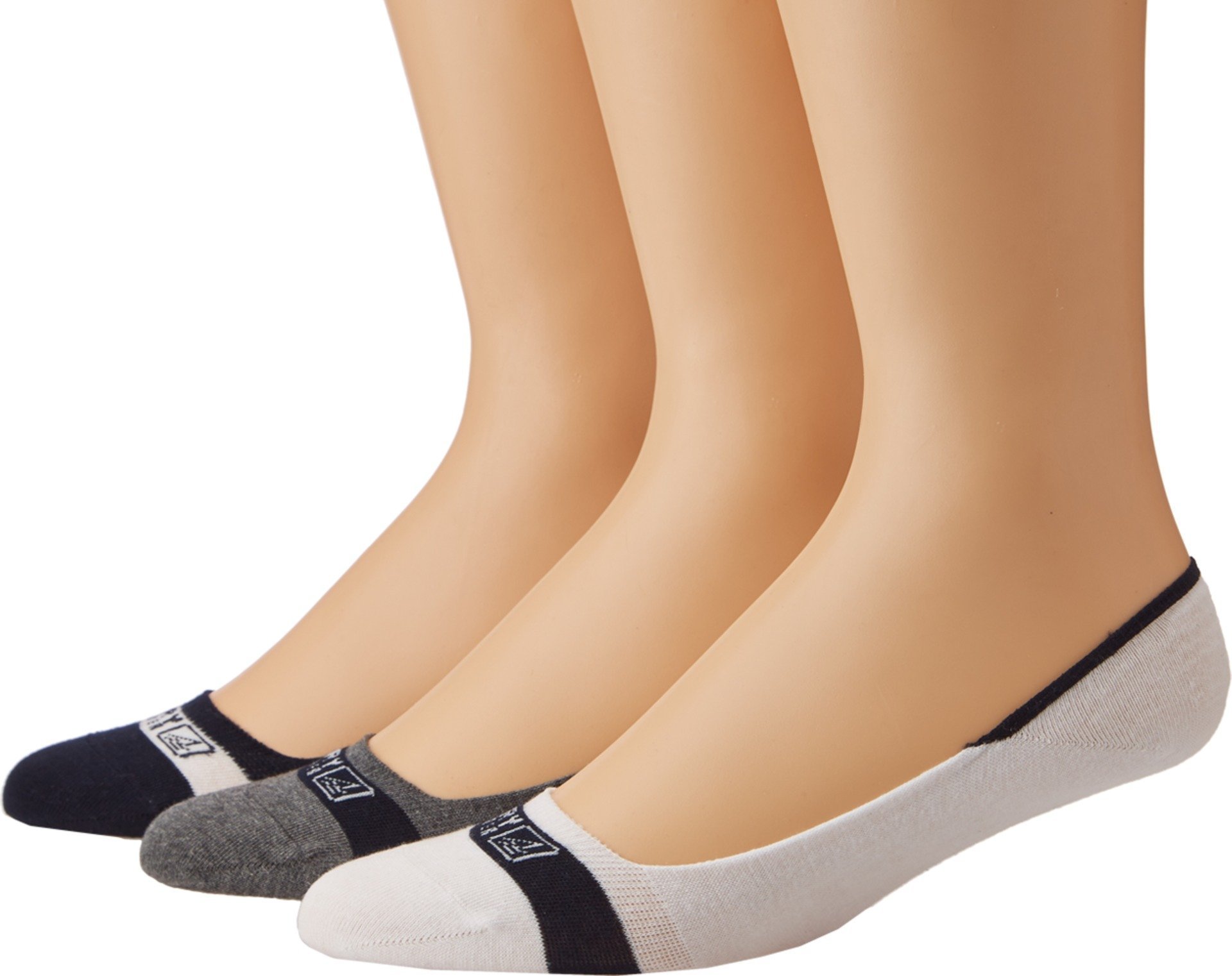 Sperry Top-Sider 3 Pack Signature Invisible Liner Socks Preppy Hombre (Pack de 3)