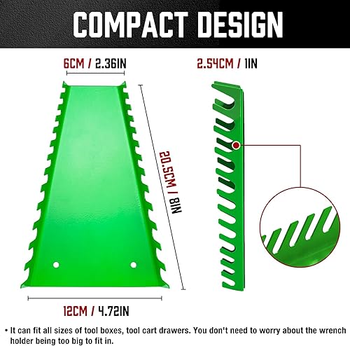 Miniatura 2 de ALOANES Organizador de llaves metálicas de 78 ranuras, bandeja organizadora de llaves resistente para caja de herramientas, compatible con