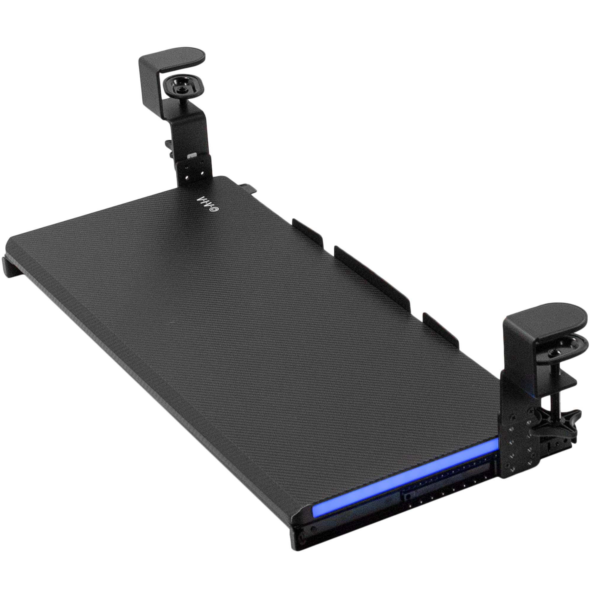 Buy VIVO Large Height Adjustable Under Desk Keyboard Tray with RGB LED Side Lights, Cclamp