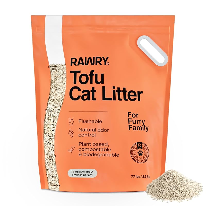Areia para Gatos de Tofu, Aglomerante e Sem Perfume Rawry 3,5 kg