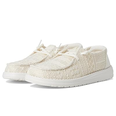 Hey Dude Kids Wendy Crochet Lace (Little Kid/Big Kid) Girls Shoes White/Gold