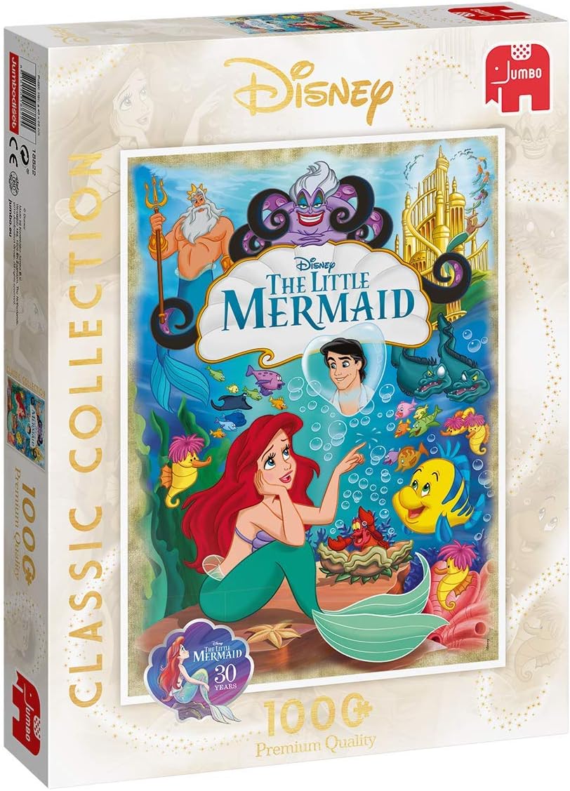 Jumbo, Disney Classic Collection - The Little Mermaid, Disney Jigsaw Puzzles for Adults, 1,000 piece