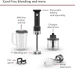 KitchenAid Go Cordless Hand Blender with Accessories - battery sold separately, KHBRV05BM