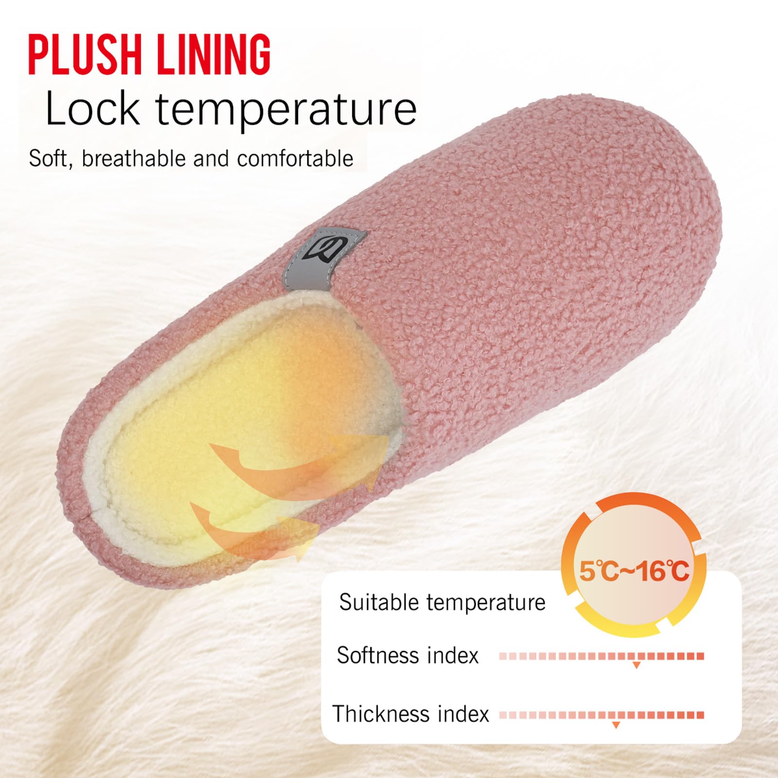 WateLves Pantofole Uomo Unisex Donna Antiscivolo Scarpe Inverno Peluche Morbido Ciabatte in Memory Foam