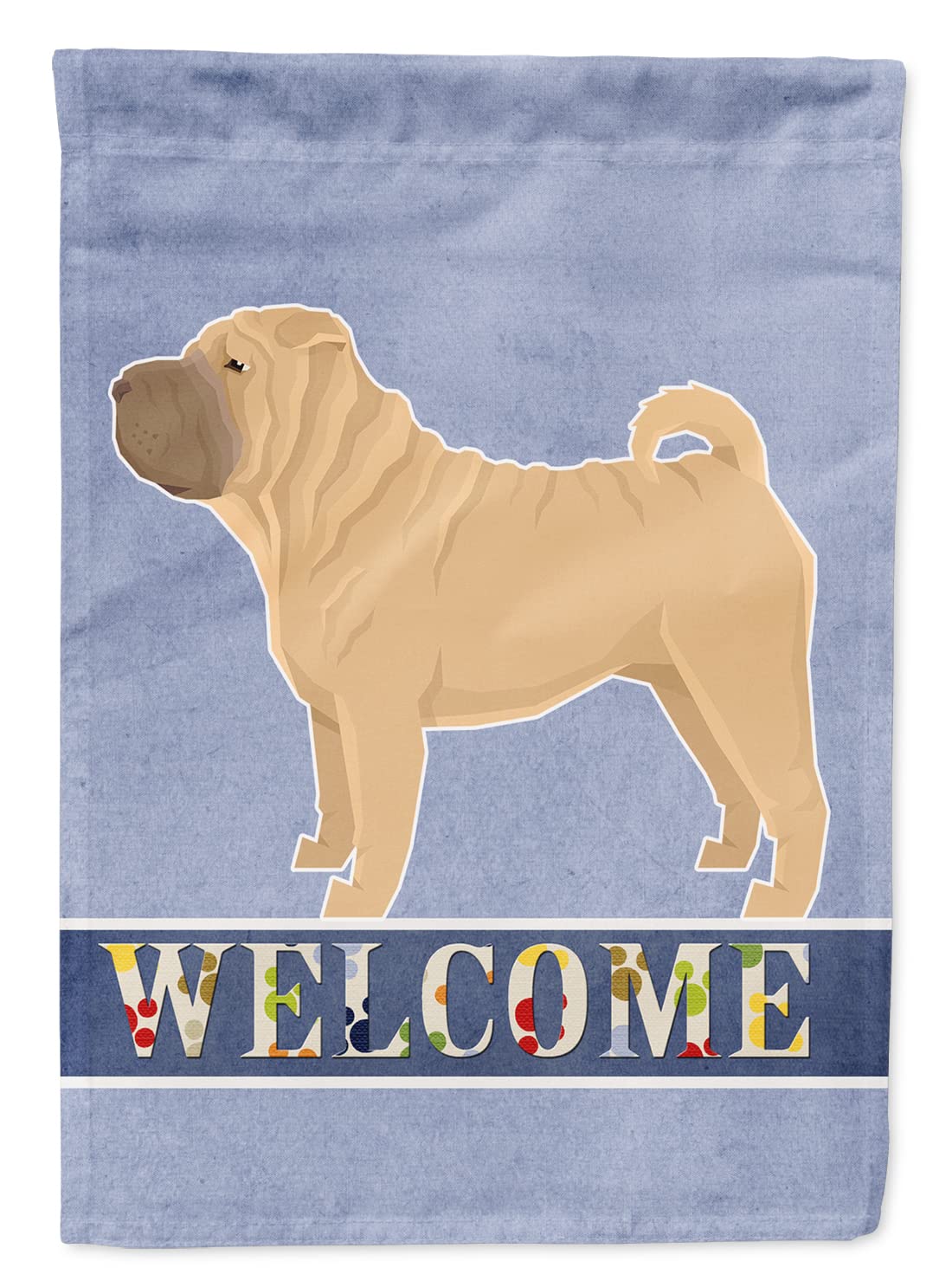 Drapeau de bienvenue Shar Pei multicolore décoration jardin CK3621GF