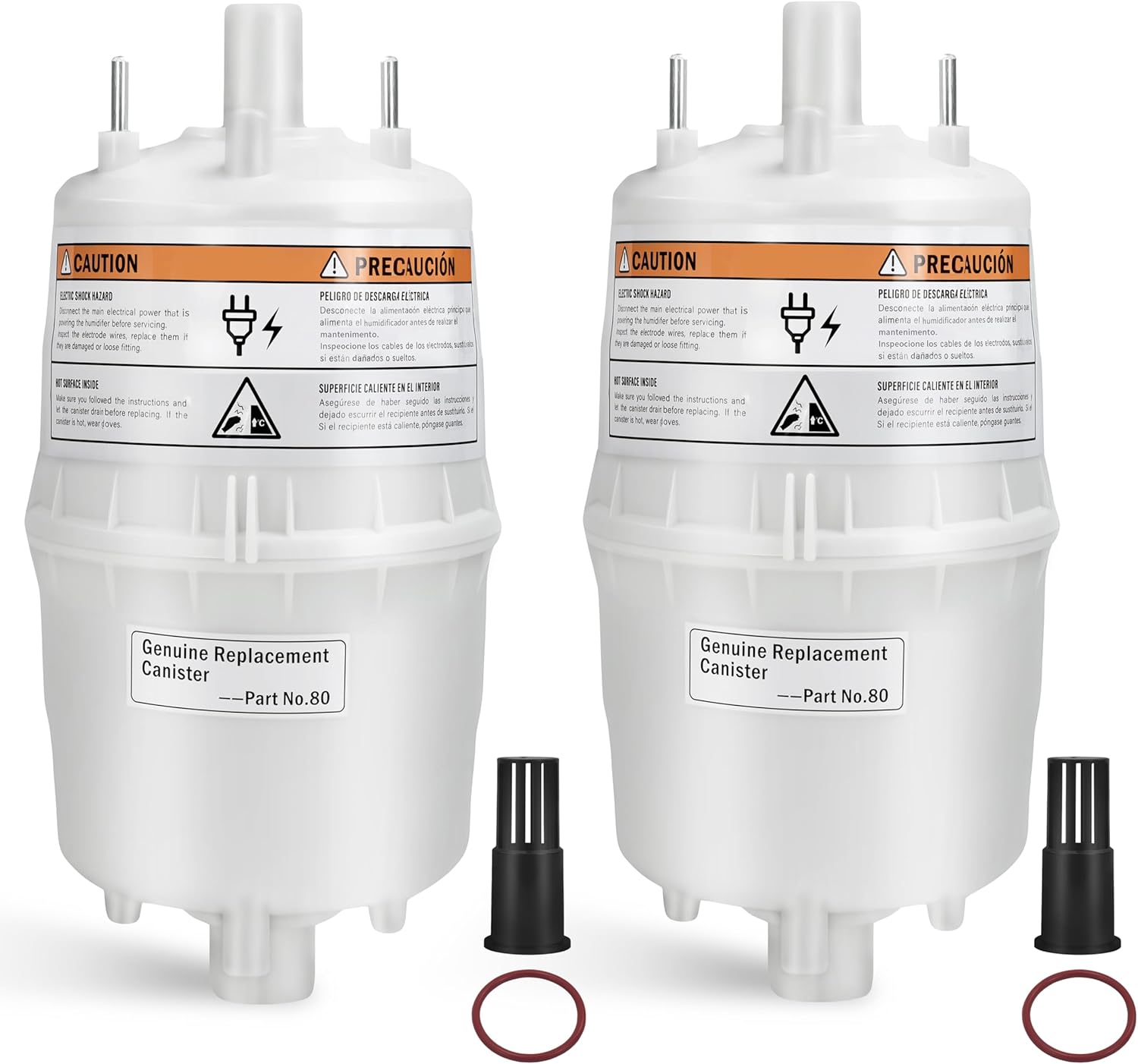 2PC 80 Steam Canister Replacement for Aprilaire 800 Steam Canister, Compatible with Aprilaire 800, 801, 865, 866 Models, Leak-Proof O-Ring Seal, Fits for Aprilaire 800 Steam Humidifier