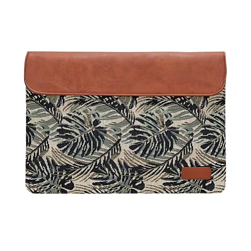 HAMELIN MacBook Sleeve for 14 Inch Laptops | Laptop Sleeve 14 Inch for Notebook & Tablets | Lightweight & Waterproof Laptop Hand Bag for Men & Women | Stylish Case for Office & Travel | Green Maple