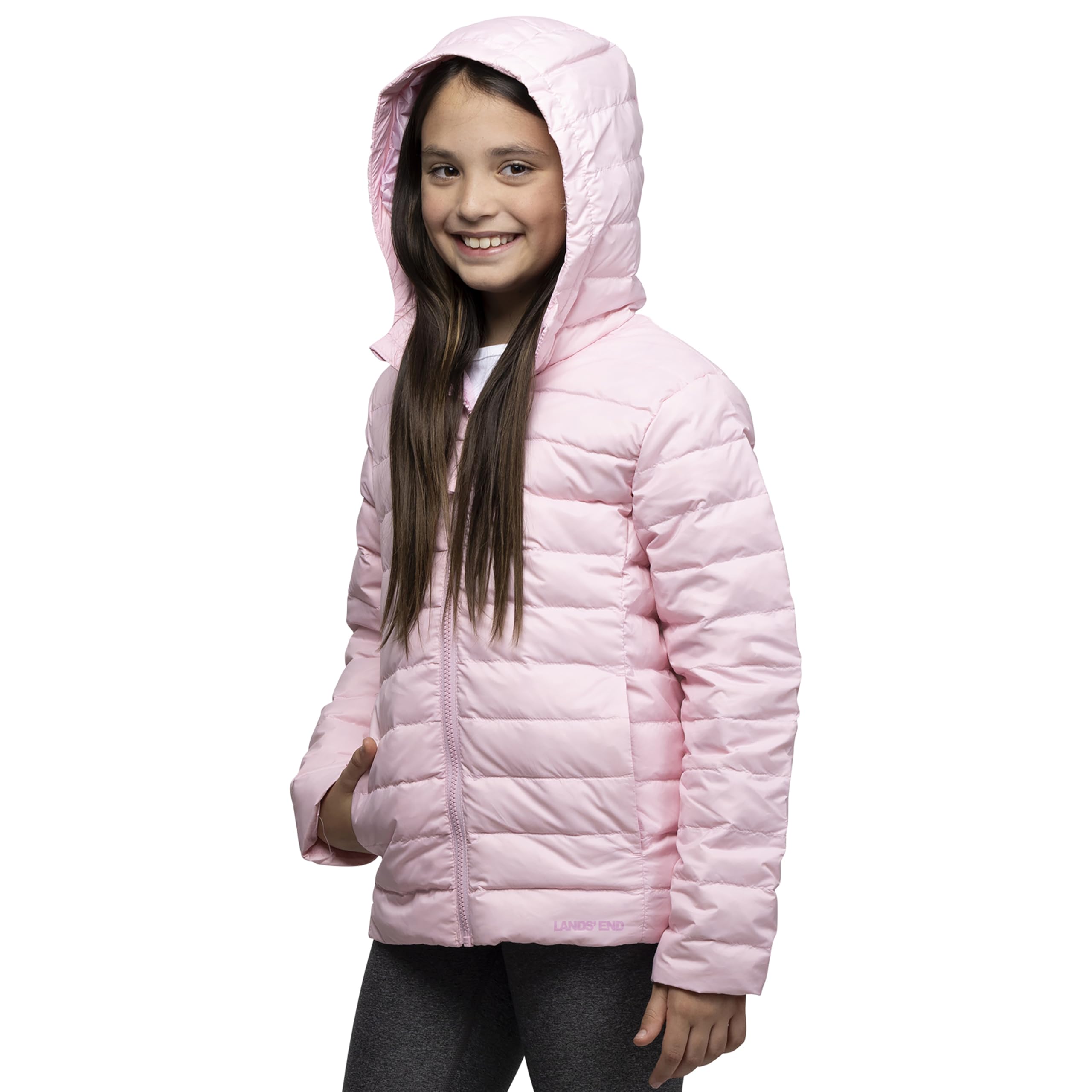 Lands' End Kids Packable Hooded Down Puffer Jacket Coat (XXS-XXL)