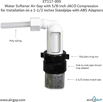 Waters プローブアジャスターアセンブリ Water Softener Air Gap with 5/8-inch JACO Compression for